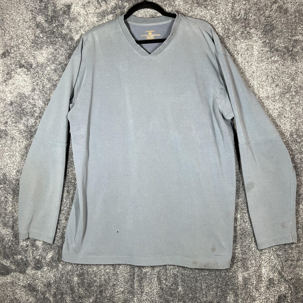 Patagonia Pullover Mens XL Gray Organic Cotton Long Sleeve Shirt Style 53555 F02